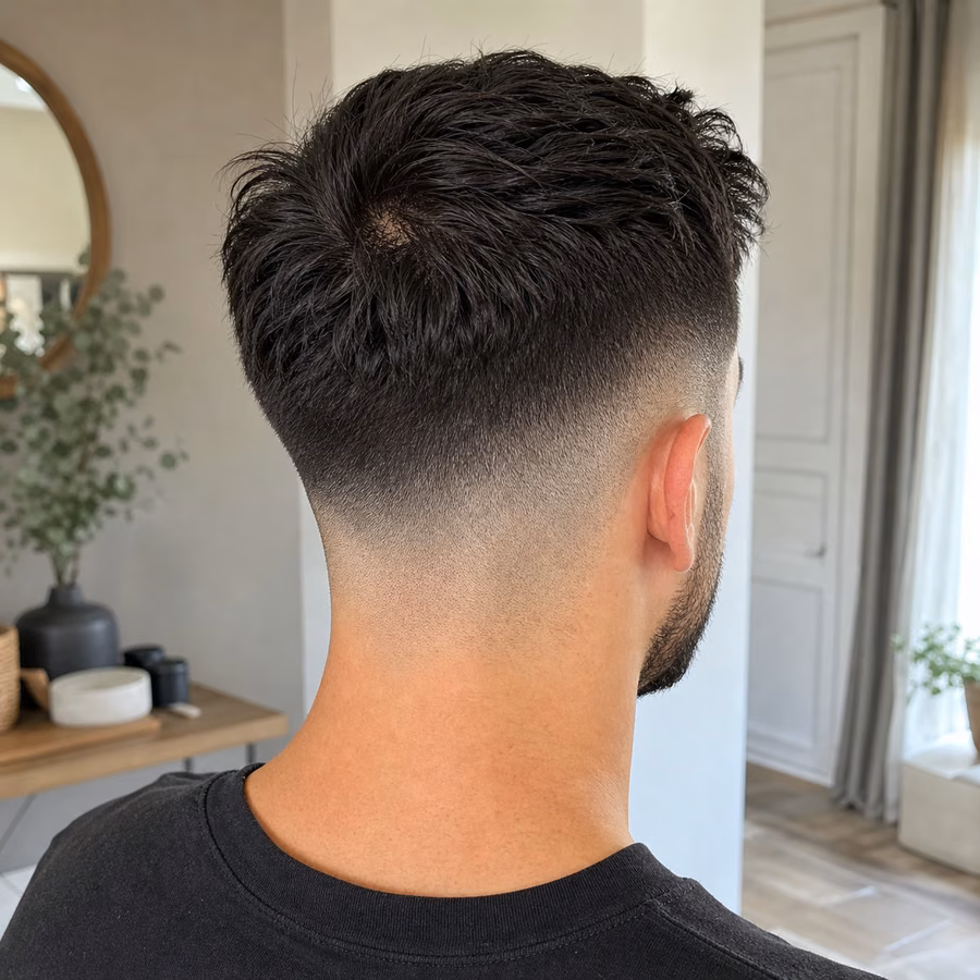 Dégradé homme réalisé à domicile